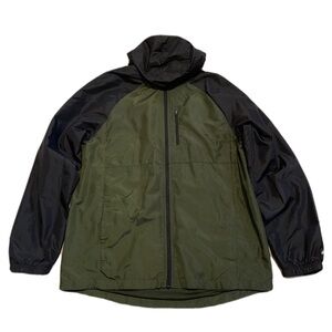 Russell Black & Olive Green Windbreaker Jacket Size M